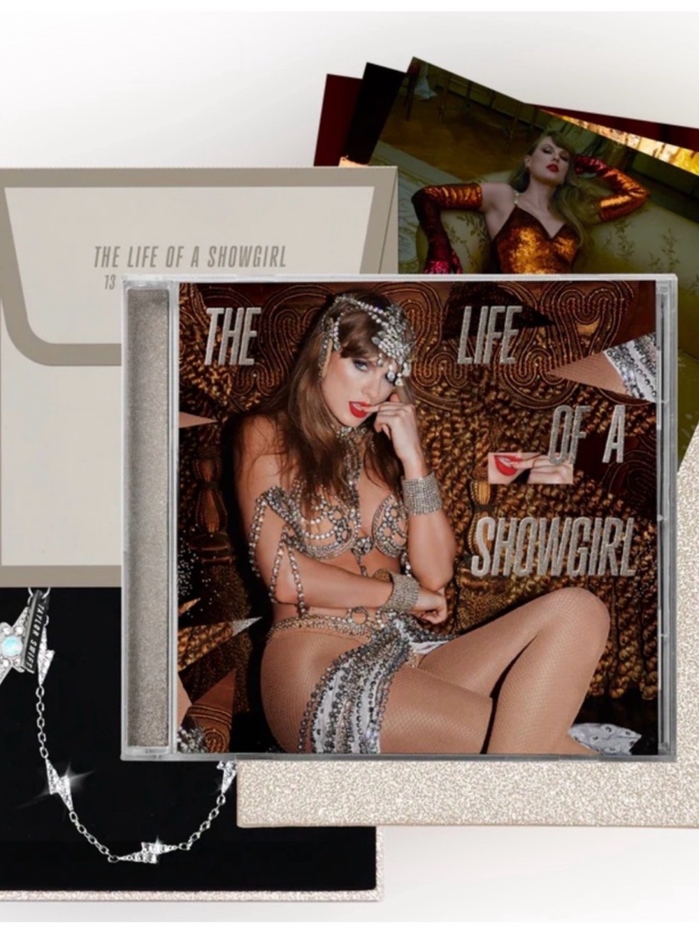 Taylor Swift Bronze and Silver 'The Life of a Showgirl' CD